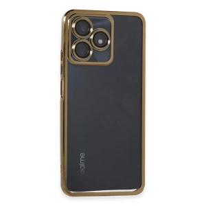 Newface Realme C53 Kılıf Razer Lensli Silikon - Gold