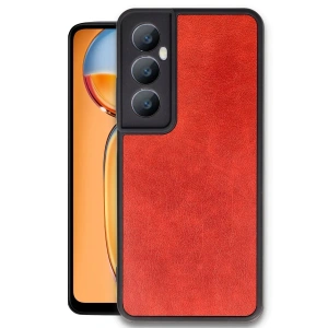 Newface Realme C65 Kılıf Aras Deri Kapak - Kırmızı