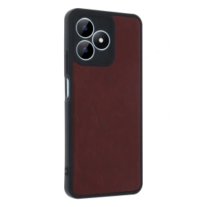 Newface Realme Note 50 4G Kılıf Aras Deri Kapak - Bordo