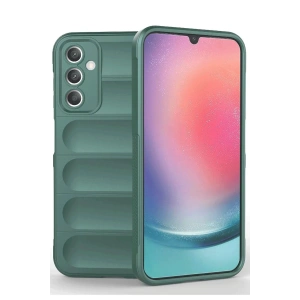 Newface Samsung A36 Kılıf Optimum Silikon - Koyu Yeşil