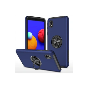 Newface Samsung Galaxy A01 Core Kılıf Elit Yüzüklü Kapak - Lacivert