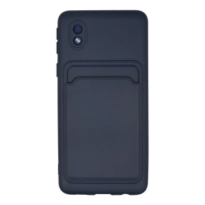 Newface Samsung Galaxy A01 Core Kılıf Kelvin Kartvizitli Silikon - Lacivert