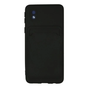 Newface Samsung Galaxy A01 Core Kılıf Kelvin Kartvizitli Silikon - Siyah