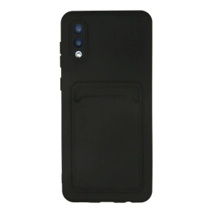 Newface Samsung Galaxy A02 Kılıf Kelvin Kartvizitli Silikon - Siyah