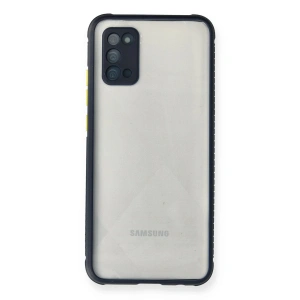 Newface Samsung Galaxy A02S Kılıf Miami Şeffaf Silikon - Lacivert