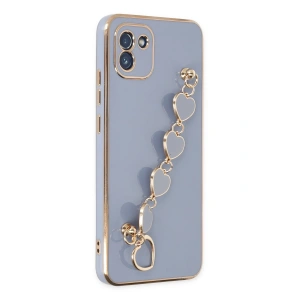 Newface Samsung Galaxy A03 Kılıf Esila Silikon - Gri