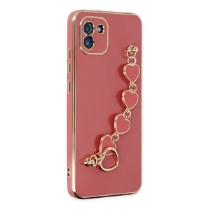 Newface Samsung Galaxy A03 Kılıf Esila Silikon - Kırmızı