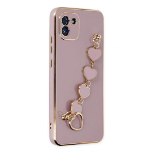 Newface Samsung Galaxy A03 Kılıf Esila Silikon - Mor