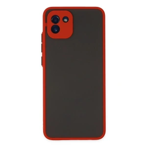 Newface Samsung Galaxy A03 Kılıf Montreal Silikon Kapak - Kırmızı