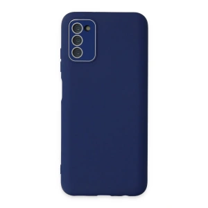 Newface Samsung Galaxy A03S Kılıf Lansman Glass Kapak - Sky Blue