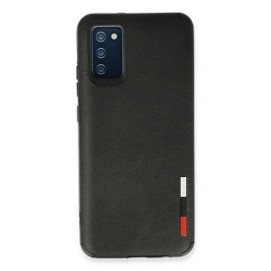 Newface Samsung Galaxy A03S Kılıf Loop Deri Silikon - Siyah