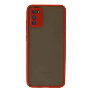 Newface Samsung Galaxy A03S Kılıf Montreal Silikon Kapak - Kırmızı