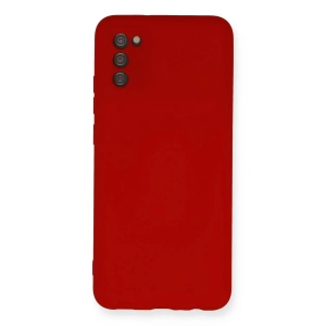 Newface Samsung Galaxy A03S Kılıf Nano içi Kadife Silikon - Kırmızı