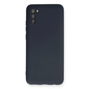 Newface Samsung Galaxy A03S Kılıf Nano içi Kadife Silikon - Lacivert