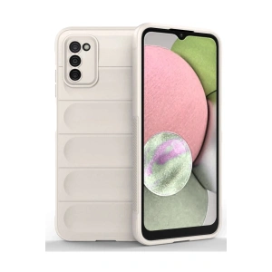 Newface Samsung Galaxy A03S Kılıf Optimum Silikon - Krem