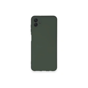 Newface Samsung Galaxy A04 Kılıf Nano içi Kadife Silikon - Koyu Yeşil