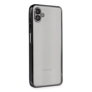 Newface Samsung Galaxy A04 Kılıf Razer Lensli Silikon - Siyah