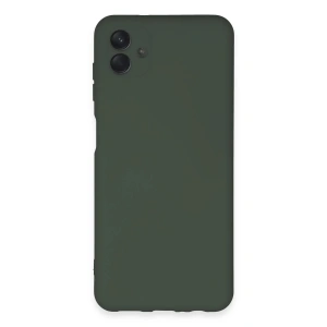 Newface Samsung Galaxy A04E Kılıf Nano içi Kadife Silikon - Koyu Yeşil