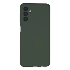 Newface Samsung Galaxy A04S Kılıf Nano içi Kadife Silikon - Koyu Yeşil
