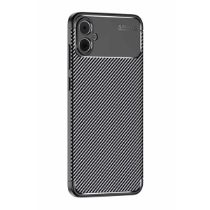 Newface Samsung Galaxy A05 Kılıf Auto Focus Karbon Kapak - Siyah