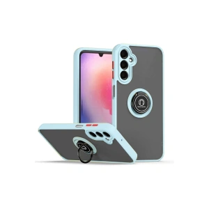 Newface Samsung Galaxy A05S Kılıf Montreal Yüzüklü Silikon Kapak - Buz Mavi