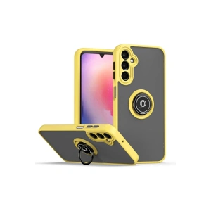 Newface Samsung Galaxy A05S Kılıf Montreal Yüzüklü Silikon Kapak - Sarı