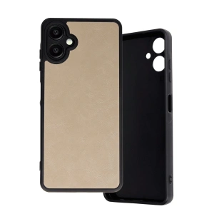 Newface Samsung Galaxy A06 Kılıf Aras Deri Kapak - Pudra