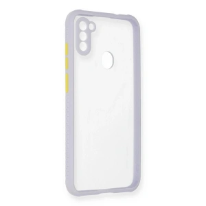 Newface Samsung Galaxy A11 Kılıf Miami Şeffaf Silikon - Lila