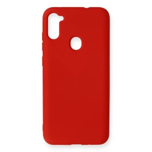 Newface Samsung Galaxy A11 Kılıf Nano içi Kadife Silikon - Kırmızı
