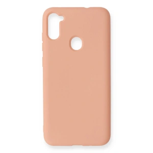 Newface Samsung Galaxy A11 Kılıf Nano içi Kadife Silikon - Pudra