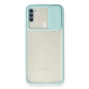 Newface Samsung Galaxy A11 Kılıf Palm Buzlu Kamera Sürgülü Silikon uaz