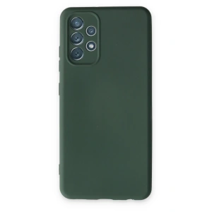 Newface Samsung Galaxy A13 4G Kılıf Nano içi Kadife Silikon - Koyu Yeşil