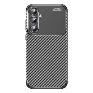 Newface Samsung Galaxy A15 4G Kılıf Auto Focus Karbon Kapak - Siyah