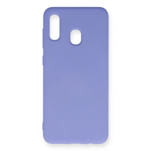 Newface Samsung Galaxy A20 Kılıf Nano içi Kadife Silikon - Lila
