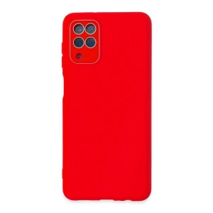 Newface Samsung Galaxy A22 Kılıf Lansman Glass Kapak - Kırmızı