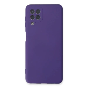 Newface Samsung Galaxy A22 Kılıf Nano içi Kadife Silikon - Mor