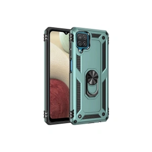 Newface Samsung Galaxy A22 Kılıf Sofya Yüzüklü Silikon Kapak - Yeşil