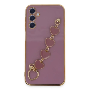 Newface Samsung Galaxy A24 4G Kılıf Esila Silikon - Mor