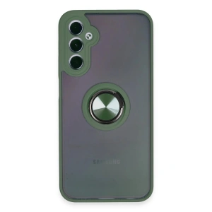 Newface Samsung Galaxy A24 4G Kılıf Montreal Yüzüklü Silikon Kapak - Yeşil