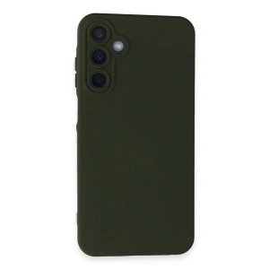 Newface Samsung Galaxy A25 5G Kılıf Nano içi Kadife Silikon - Koyu Yeşil