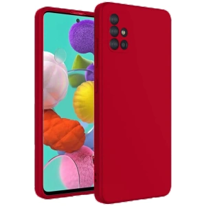 Newface Samsung Galaxy A31 Kılıf Nano içi Kadife Silikon - Kırmızı