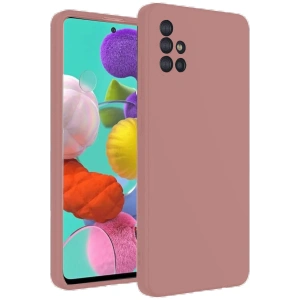 Newface Samsung Galaxy A31 Kılıf Nano içi Kadife Silikon - Pudra