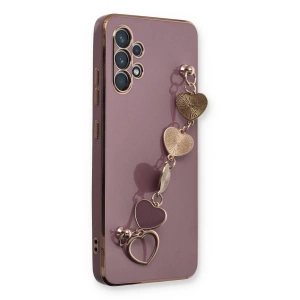 Newface Samsung Galaxy A32 Kılıf Esila Silikon - Mor