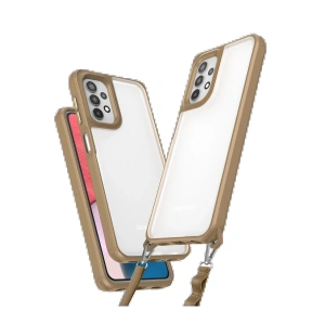 Newface Samsung Galaxy A32 Kılıf Penta Silikon Kılıf - Çöl Titanyum