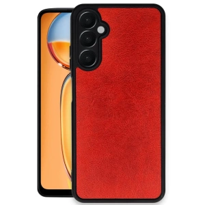 Newface Samsung Galaxy A36 Kılıf Aras Deri Kapak - Kırmızı