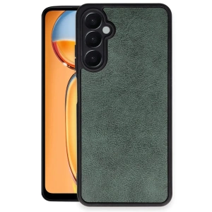 Newface Samsung Galaxy A36 Kılıf Aras Deri Kapak - Koyu Yeşil