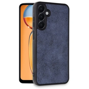 Newface Samsung Galaxy A36 Kılıf Aras Deri Kapak - Lacivert