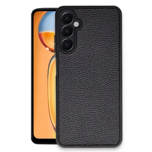 Newface Samsung Galaxy A36 Kılıf Aras Deri Kapak - Siyah