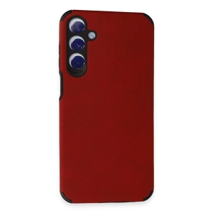 Newface Samsung Galaxy A55 5G Kılıf Loop Deri Silikon - Kırmızı