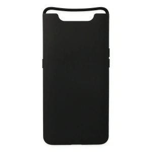 Newface Samsung Galaxy A80 Kılıf Nano içi Kadife Silikon - Siyah